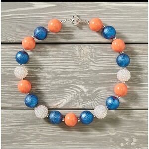 Pete And‎ Lucy Chunky Necklace Teal And Orange Medley New